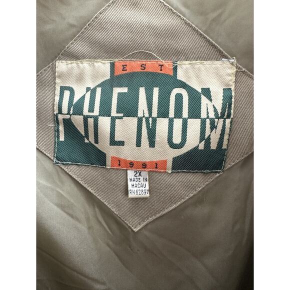Phenom Mens Puffer Jacket Size 2X Brown Quilted Snap Up Corduroy Accents - Picture 5 of 12